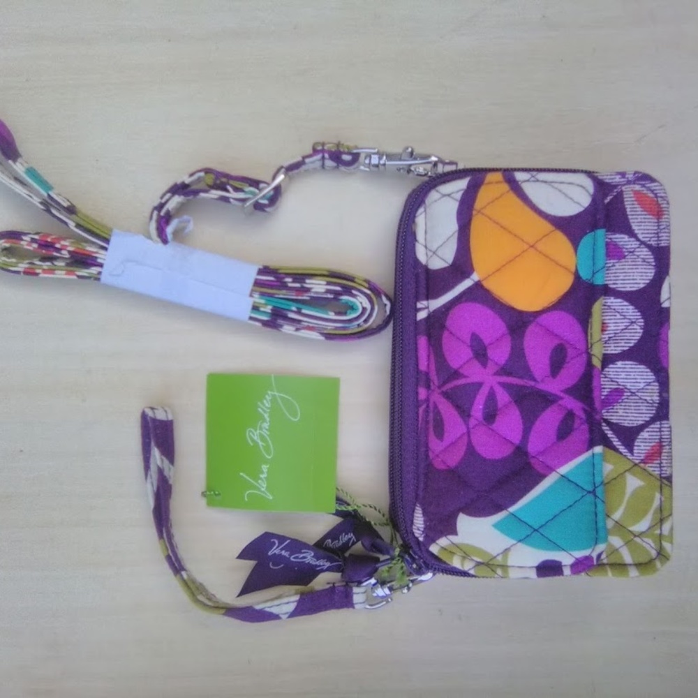 Vera Bradley Plum Crazy Wristlet Purse  -NWT